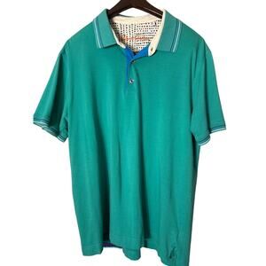 Robert Graham Polo Shirt Green Short Sleeve Knowledge Wisdom Truth Extra Large